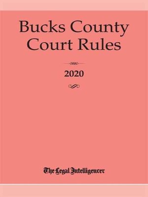 cover image of Bucks County Court Rules